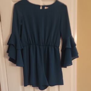 GB Girls Elegant Teal Romper